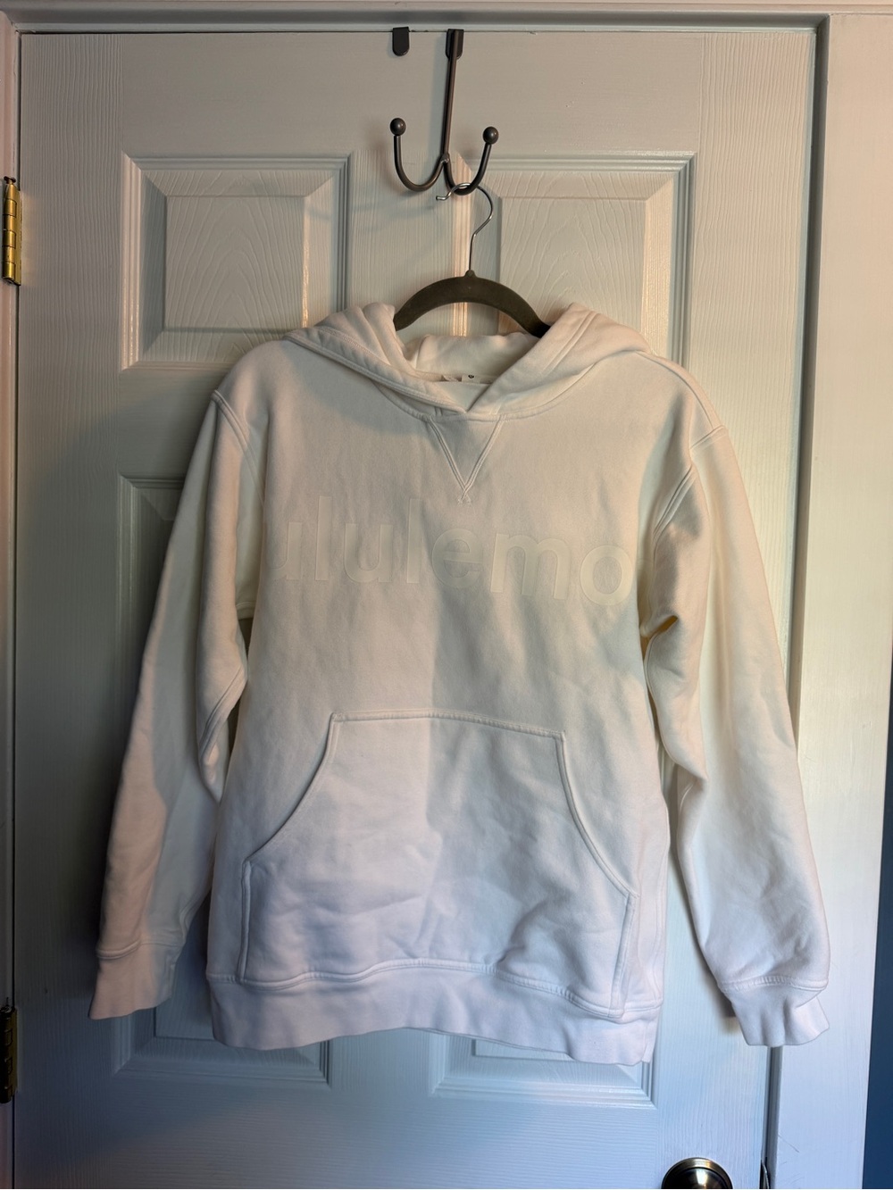 White Hoodie Sweatshirt - Men's Pullover Hoodie